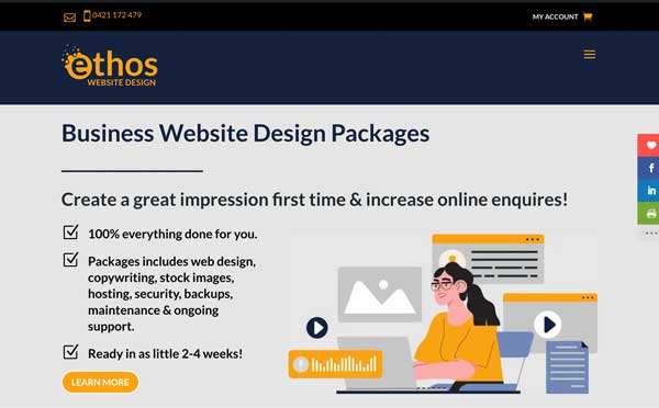 Ethos Website Design Grab